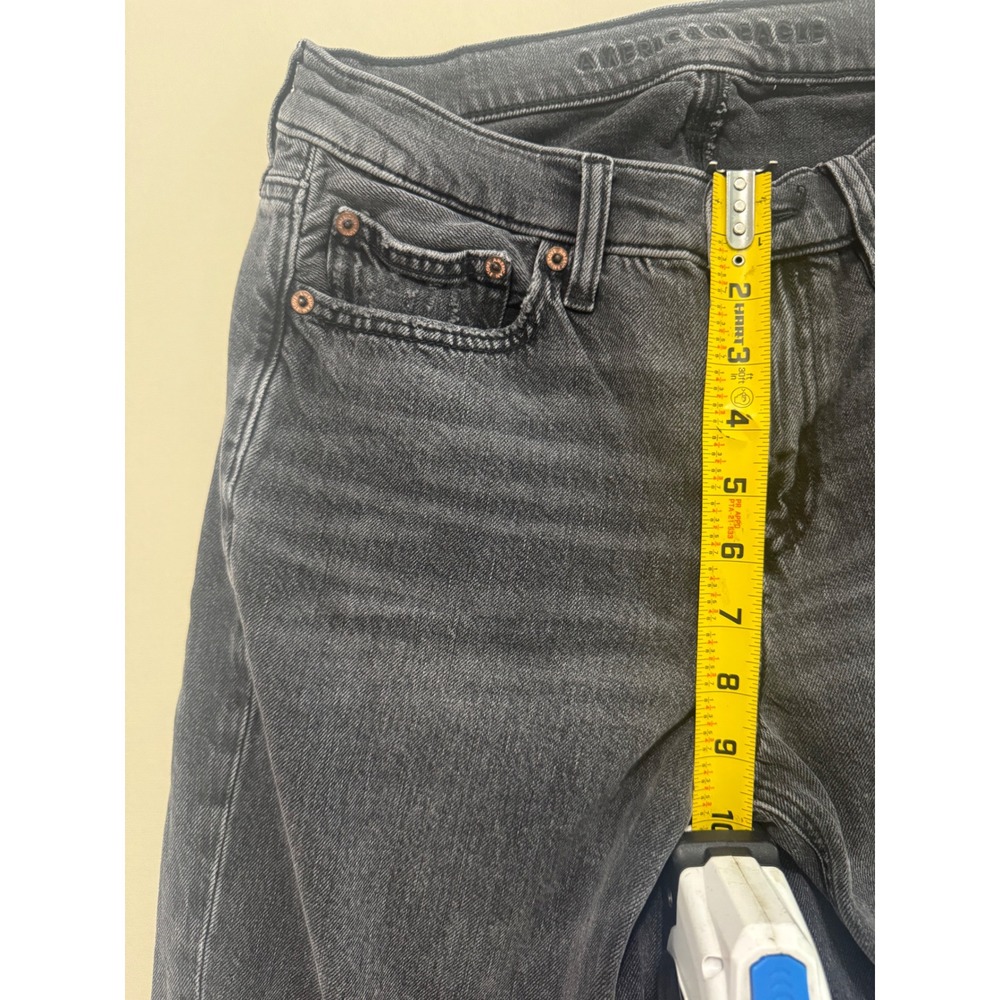 American Eagle Women's Size 4 90s Bootcut Washed Black Distressed Jeans - Picture 8 of 9